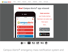 Tablet Screenshot of campusalerts.com